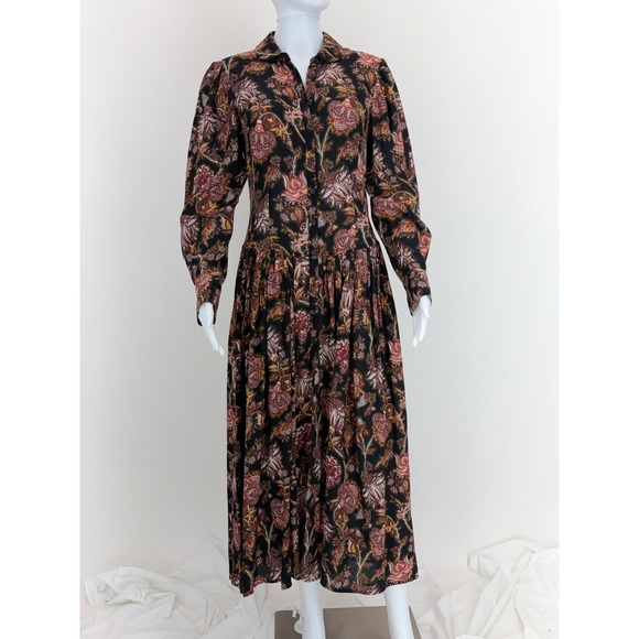 Ulla Johnson Celia Paisley Collared Dress Size Medium - Picture 3 of 7